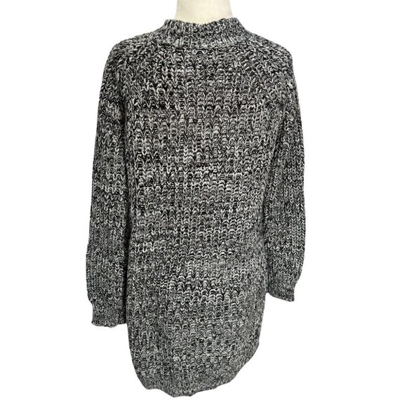 URBAN Heritage Textured Chunky Rib Knit Black/White Sweater Dress M - Picture 5 of 11